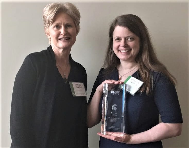Drs. Medina and Kalman with Dr. Kalman's award